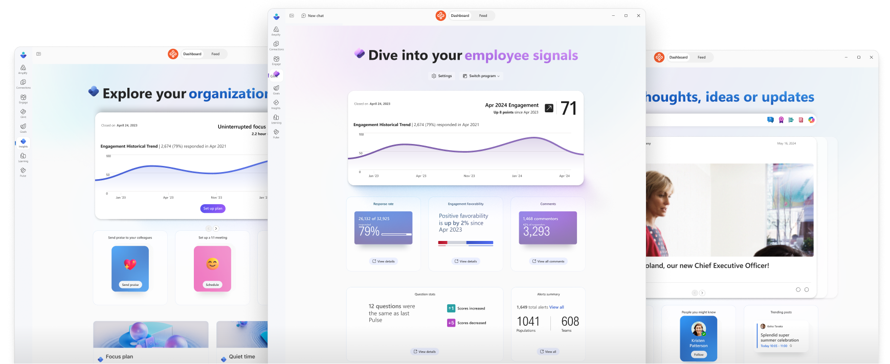 Microsoft Viva Suite alignment showing unified product design