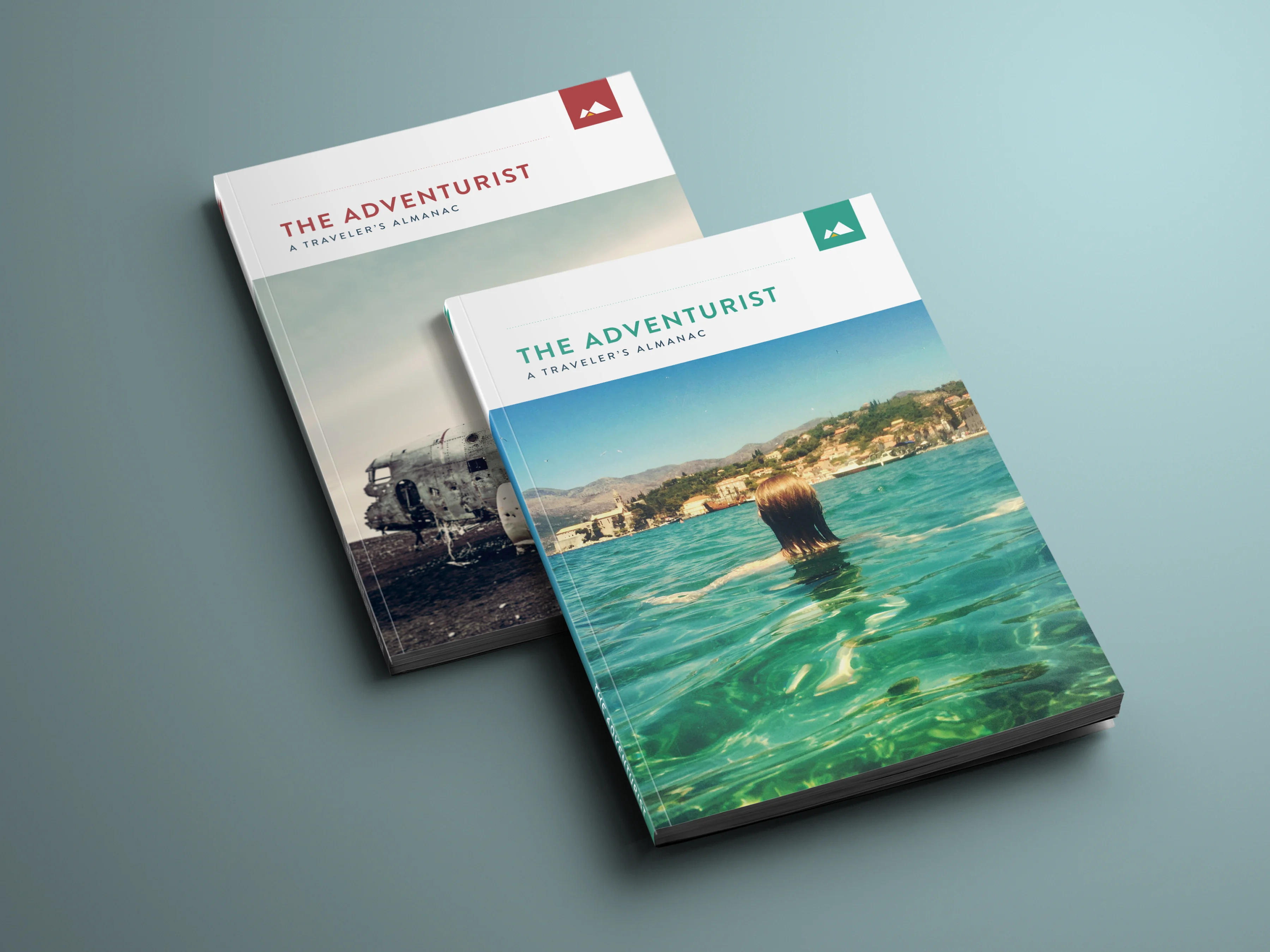 The Adventurist traveler's almanac journals on a teal background