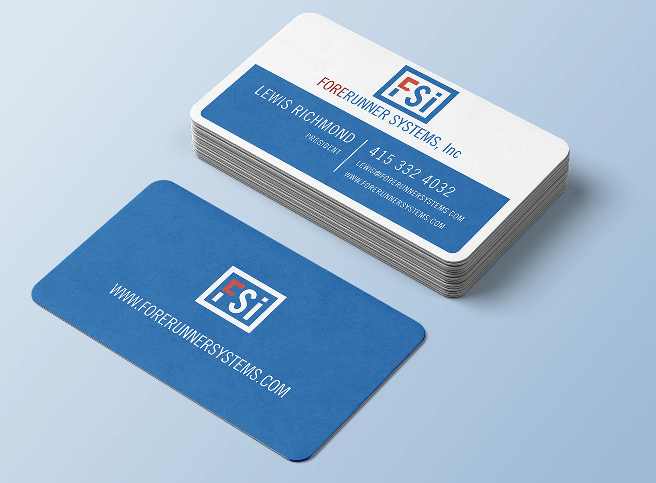 Forerunner Systems business card design