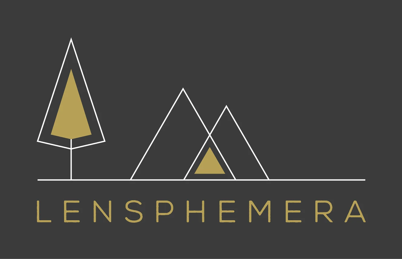 Lensphemera photography logo on dark background