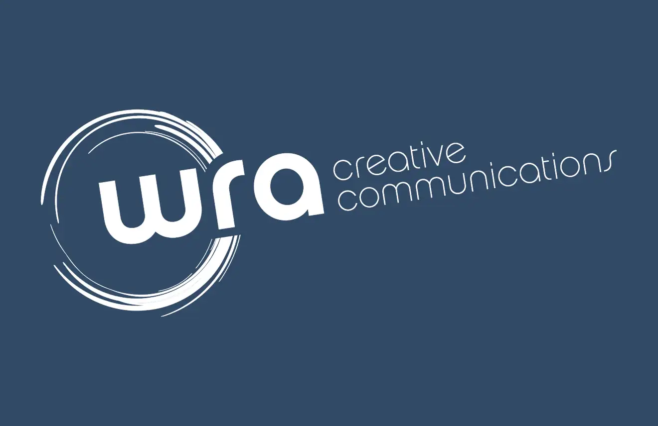 WRA Creative Communications logo on dark background
